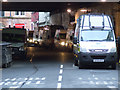 Police vans on Midland Street