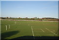 Football pitches by the West Coast Main Line