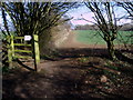 Public footpath, Kingsdown Lane