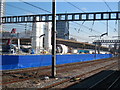 Crossrail works alongside the main line approaching Paddington station