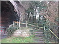 Looking up towards the viaduct walk