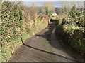 The narrowed Crohill Road on its descent to Glenny