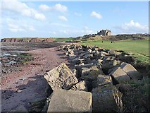 NT6679 : Coastal defences at Winterfield Golf Club by Oliver Dixon