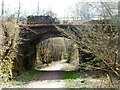 NW side of a bridge across a former railway line south of Pontllanfraith