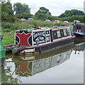 Narrowboat Shackleton moored near Sandbach, Cheshire