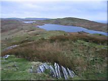 SN7967 : Craig Ddu Fach with two of the Teifi Pools by Rudi Winter
