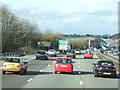 A busy M1 heading north