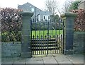 Gateway to the site of the United Methodist Chapel, Soyland Town