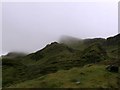NG4467 : Cloud-shrouded Creags at Bealach na Cuith-raing by Hilmar Ilgenfritz