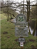 SK1357 : National Trust sign, Wolfscote Dale by hayley green