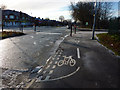 SJ8293 : A pointless cycle path on Mauldeth Road West, Chorlton by Phil Champion