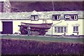 Cottages and a boat, Boscastle, October 1983