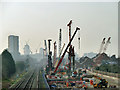 Crossrail construction west of Church Manorway