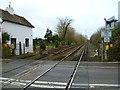 The track west from the level crossing on Inlands Road