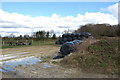 Wrapped Bales off road to Poundsford Farm