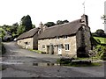 Thatched Cottages and a Ford in Ponsworthy