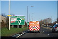 Approaching Portfield Roundabout, A27