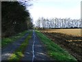 Grass strip marks midline of Hyde Road