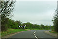 Sharp bend on Stifford Clays Road