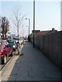 Well-used informal litter bin, Wilbury Way