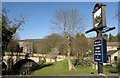 The Bridge Inn, the old bridge, and Calver Mill