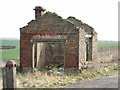 Ruined railway building off New Road