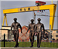 J3574 : Titanic Yardmen sculpture, Belfast (1) by Albert Bridge