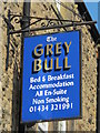 Sign for The Grey Bull Hotel, Main Street