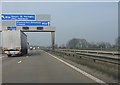 M53 motorway - one-third of a mile to Stoak interchange