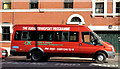 J3373 : Visiting minibus, Belfast by Albert Bridge
