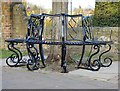 Wrought-iron seats by the churchyard gate, Old Amersham