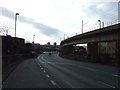 A193 and raised metro line running west