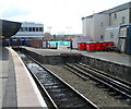 Buffers at the end of the track, platform 3, Gloucester railway station