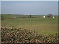 Houses and farmland on the western side of Washfield