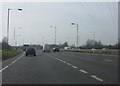 Power lines cross the A562