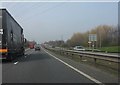 Power lines cross the A5300