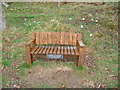 Memorial bench in the Clywedog Valley near Llanidloes