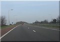 M58 motorway climbing to cross the canal.