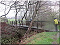 NY5063 : The footbridge at The Beck Farm by Ian S
