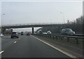 SJ6589 : M6 motorway - Moss Avenue bridge by Peter Whatley