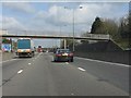 Footbridge over the railway and M1 motorway