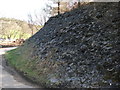 Slate waste beside the lane