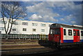 District train approaching Barking