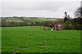 From the A518 Stafford Road across fields towards Bramshall