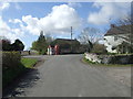 Llangan. Bus Stop and Telephone Kiosk