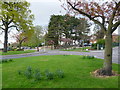 Green at the junction of Orchard Way and Orchard Avenue