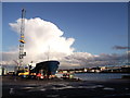 Cranes and ship (2), Chatham Docks