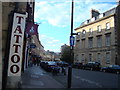 View up Westgate Buildings from the James Street W junction