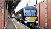 J3473 : Larne line train, Central station, Belfast by Albert Bridge