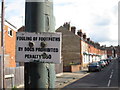 Fouling of footpaths sign